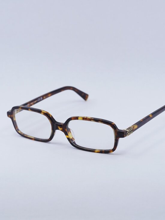 Miu Miu MU11ZS 14L08N Sunglasses Havana Rectangle Frame, Blue light Block Lenses main image 11